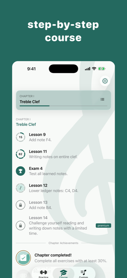 Guided course chapters