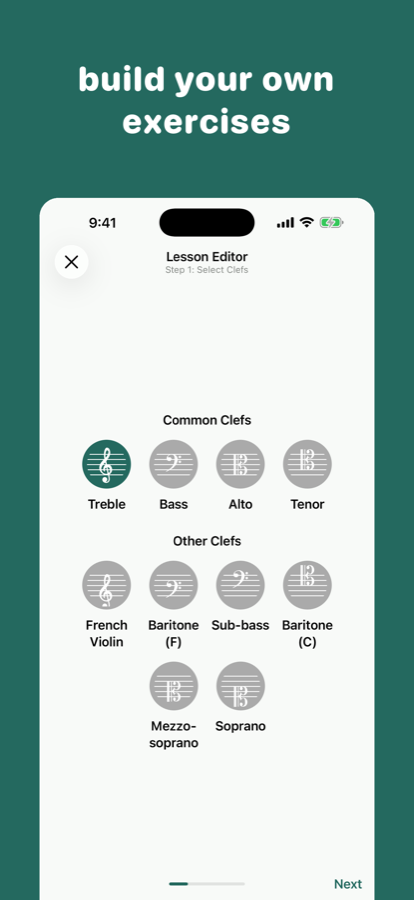 Custom exercise editor