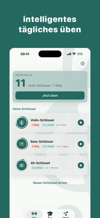 Personalisierter Übungsbereich
