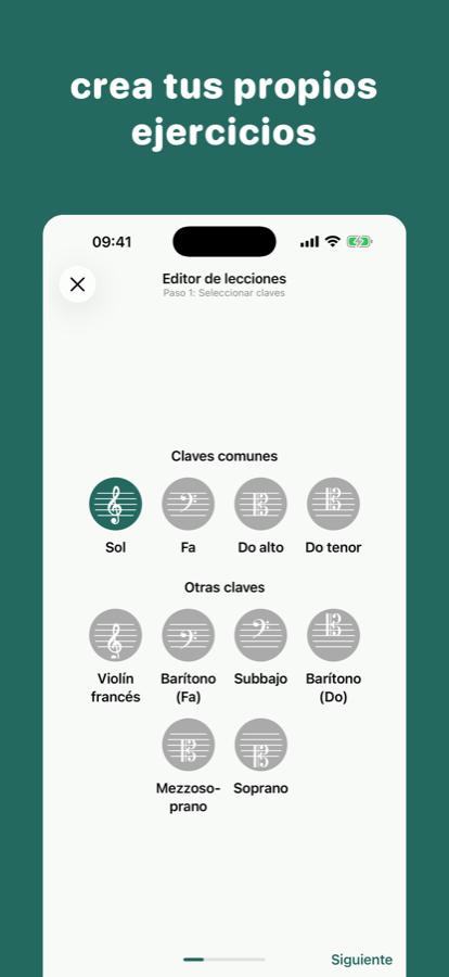 Editor de ejercicios personalizados